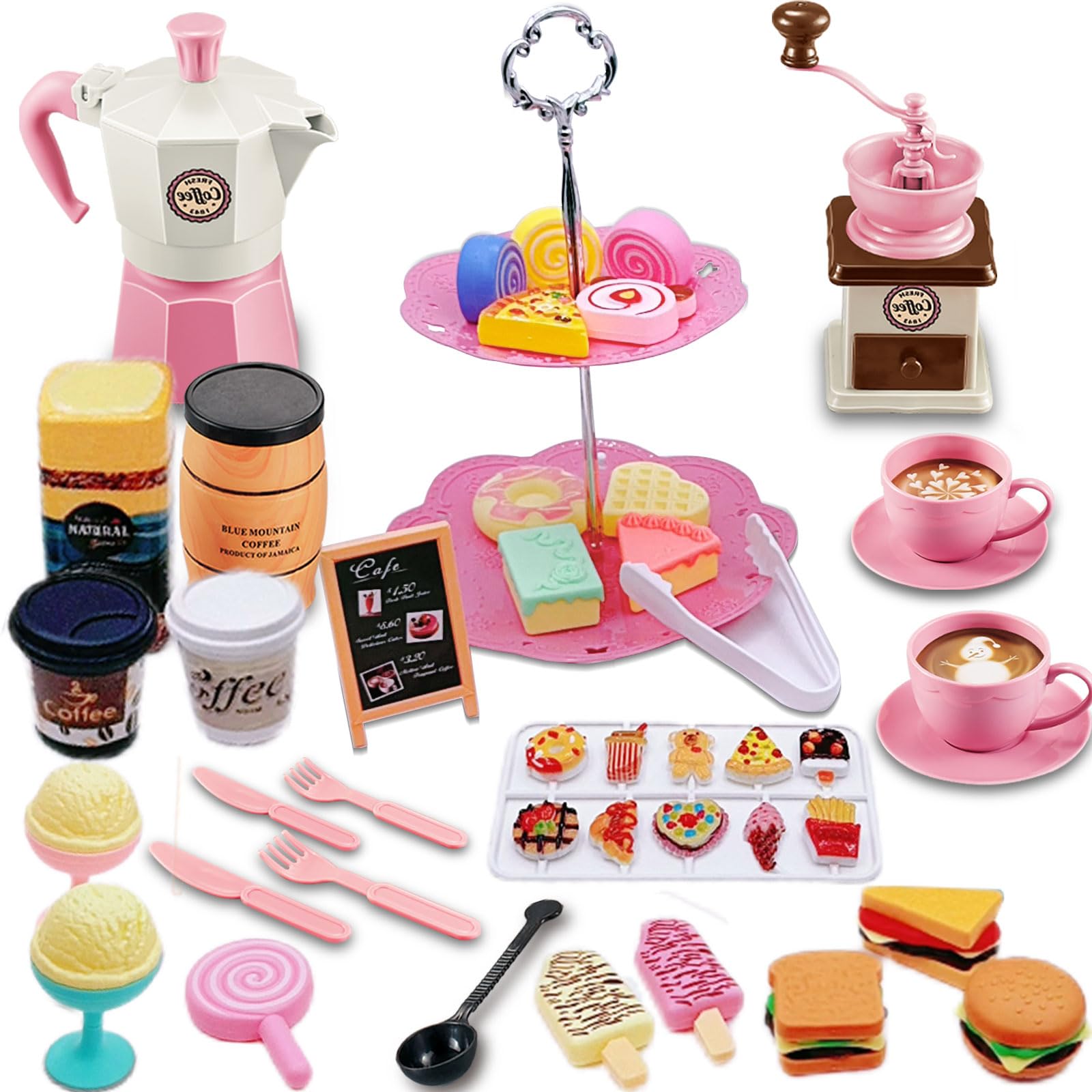 Amazon.com: GIFTRRTOY Pretend Tea Party Set for Little Girls, 48